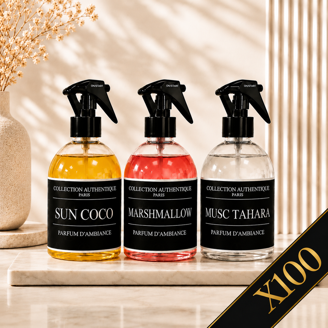 LOT DE 100 SPRAYS D'INTÉRIEUR